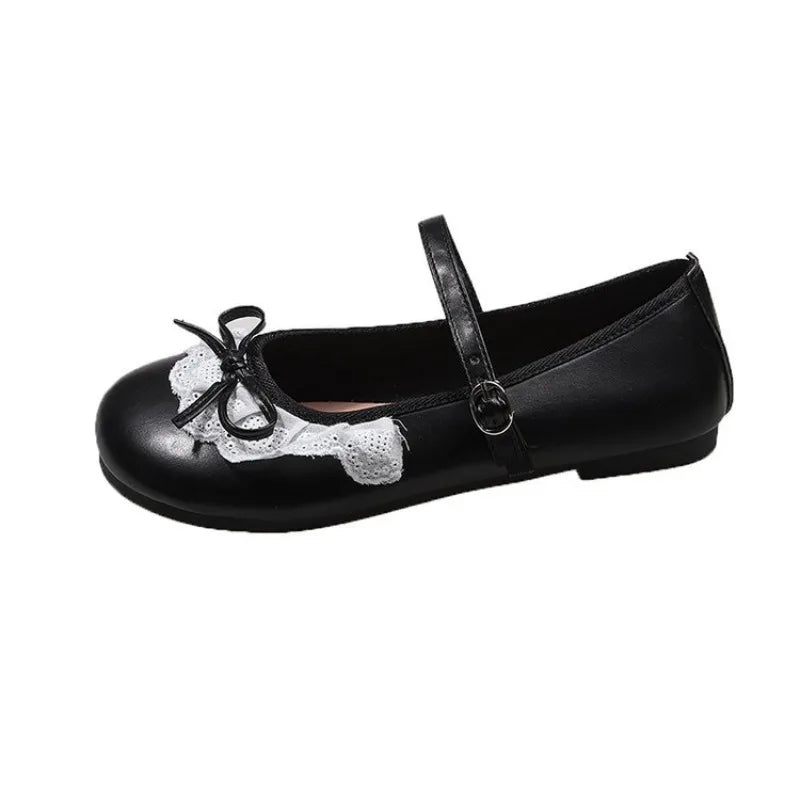 LBSFY -2025 Autumn Lace Women Mary Jane Shoes Fashion Shallow Round Toe Lolita Shoes Ladies Elegant Outdoor Single Shoes Women Loafers