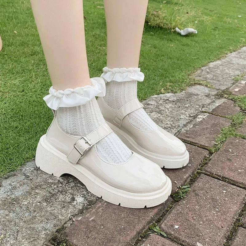 LBSFY  -  New Lolita Shoes Japanese Mary Jane Shoes Women Vintage Girls Students JK Uniform Platform Shoes Cosplay High Heels Plus Size 42