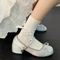 LBSFY -Simple and Gentle Fragrant Retro French Thick Heel Mary Jane Shoes Women's Autumn and Winter Versatile Single Shoes