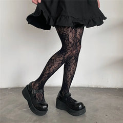 Lbsfy Women Gothic Tights Pantyhose Striped Pattern Stockings Black Nightclub Stockings Pantyhose Fantasy Fancy Tights for Women