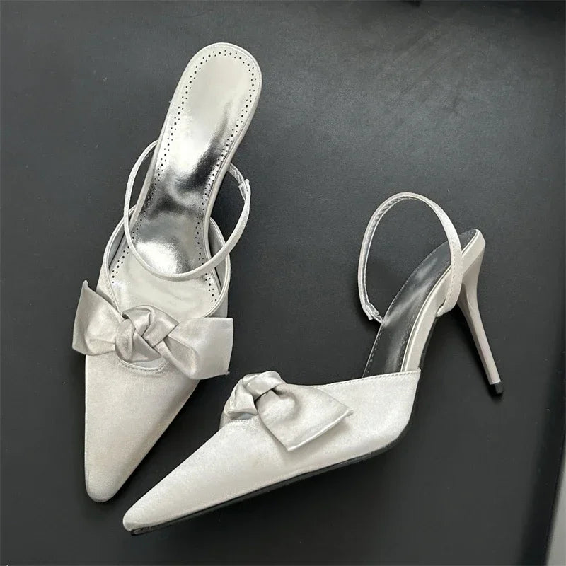 LBSFY -Design Style Butterfly-knot Thin High Heels Women Pumps Fashion Pointed Toe Banquet Wedding Female Shoes