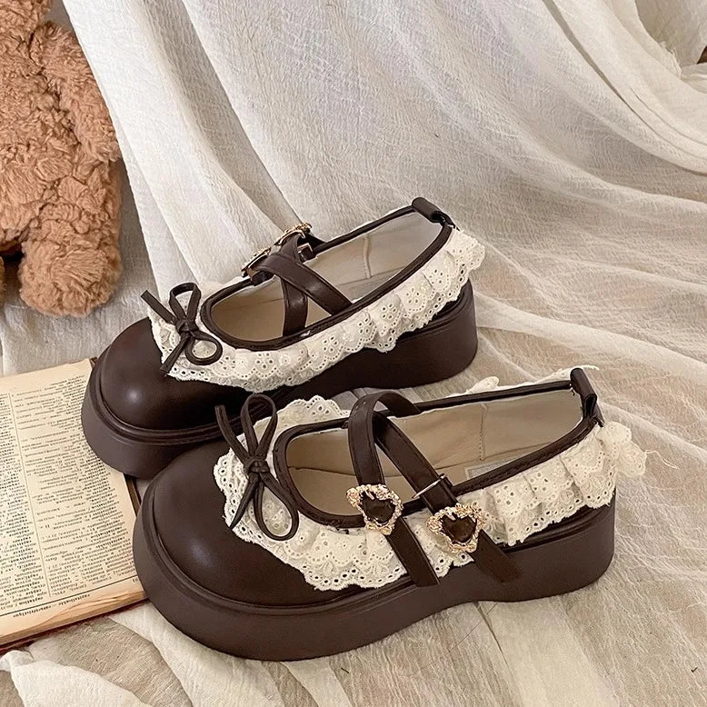 LBSFY -Designer Women's Mary Jane Shoes with Elegant Butterfly-Knot Thick Heel Fashionable Party Dress Footwear Platform Sandals