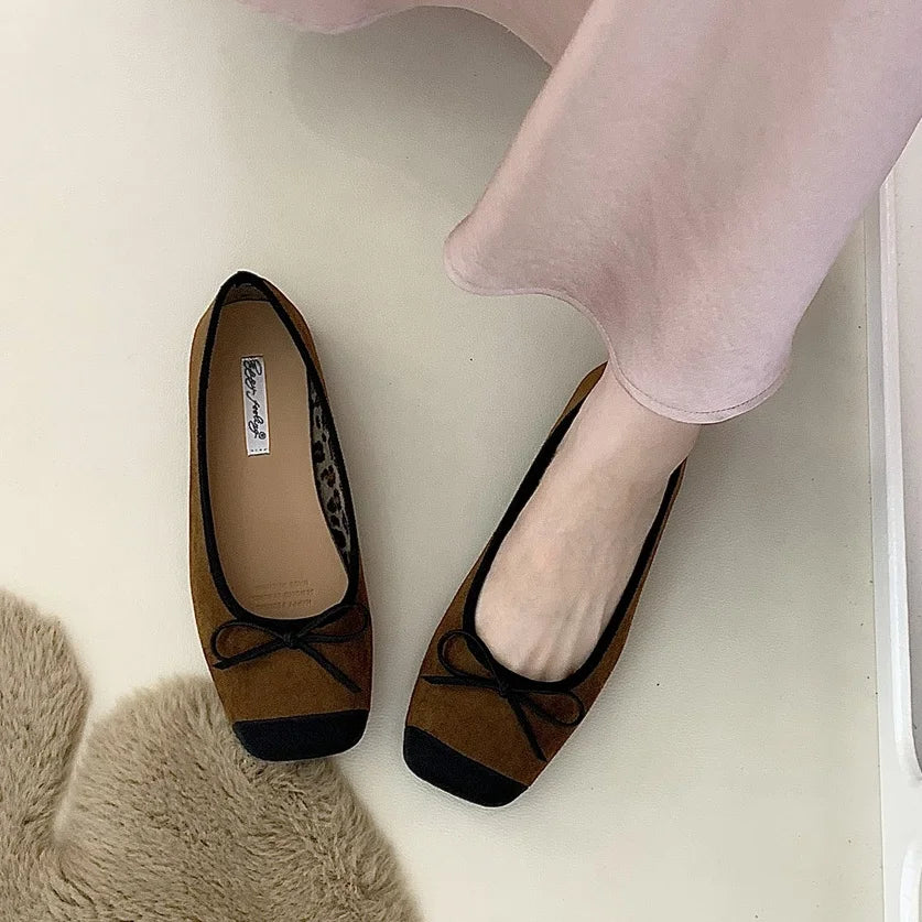 LBSFY -New Women Flat Shoes Fashion Round Toe Ladies Elegant Ballerinas Shoes Casual Slip On Mary Jane Shoes Mujer