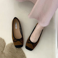 LBSFY -New Women Flat Shoes Fashion Round Toe Ladies Elegant Ballerinas Shoes Casual Slip On Mary Jane Shoes Mujer