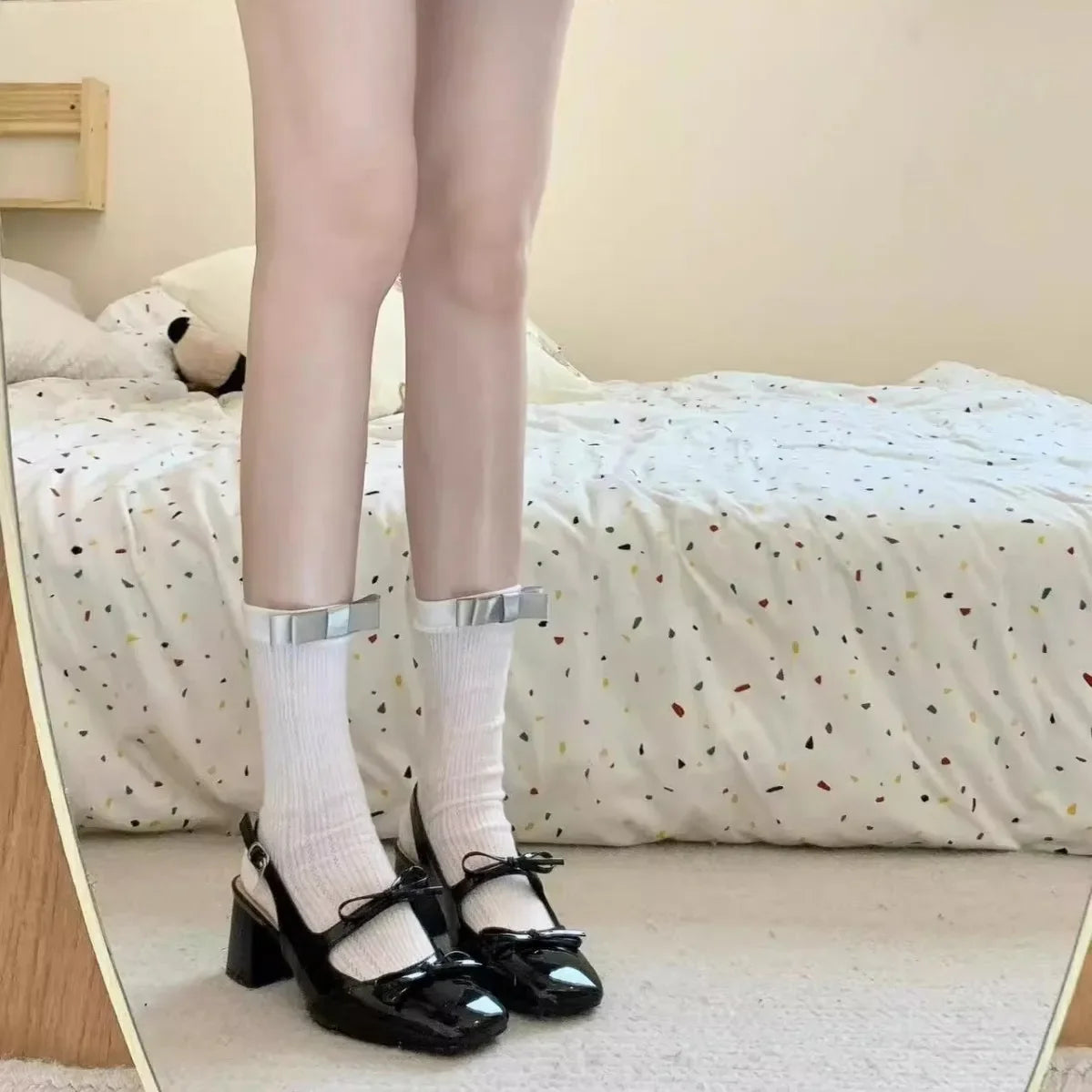 LBSFY -Silver Toe- Covered Sandals Women Summer Outdoor Wear High Heel Small Stiletto Fashionable French Style Mary Jane Shoes