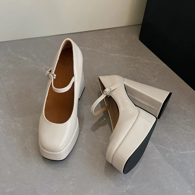 LBSFY - Platform Women Pumps Fashion Shallow Buckle Shoes New Spring Autumn Wedding Party Shoes