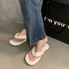 LBSFY  - 2024 Summers Women Slippers Fashion Elegant Clip Toe Soft Sole Flats Slides Shoes Ladies Outdoor Beach Sandalias Flip Flop