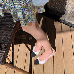 Lbsfy Mary Janes Elegant Slingback Women Shoes Fashion Mixed Colors Low Heel Ladies Shoes Summer Casual Comfy Tacones Para Mujer