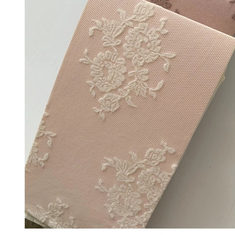 Lbsfy Feminine Mesh Jacquard Tights Summer Spring Rose Flowers JK Fishnet Pantyhose 7 Colors Woman Thin Long Black Stockings