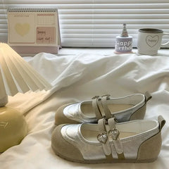 LBSFY -2025 Spring Soft PUMary Jane Shoes Elegant Versatile Dress Pumps for Women Wear Casual Chic Footwear Soft Texture Footwear