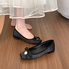 LBSFY  -Slip On Women Flats Shoes Fashion Elegant Butterfly-knot Spring Autumn Ladies Comfort Soft Sole Mary Jane Shoes Ballerina Mujer
