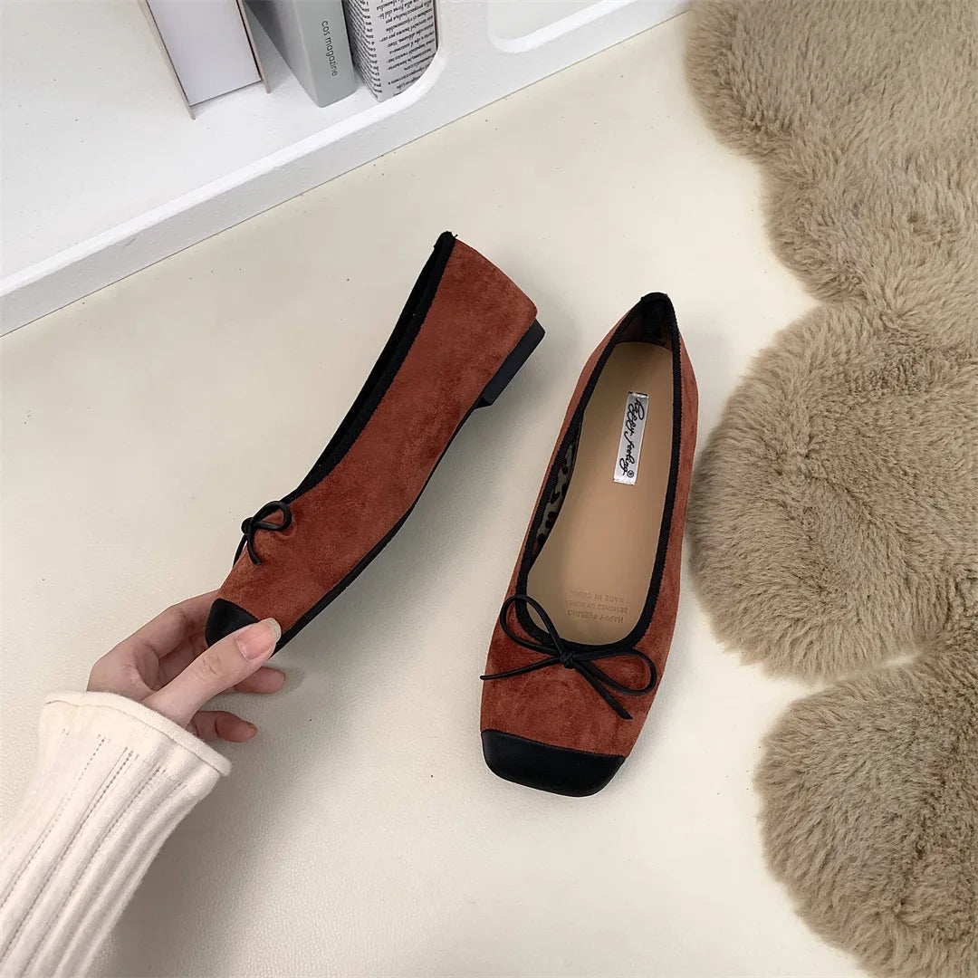 LBSFY -New Women Flat Shoes Fashion Round Toe Ladies Elegant Ballerinas Shoes Casual Slip On Mary Jane Shoes Mujer