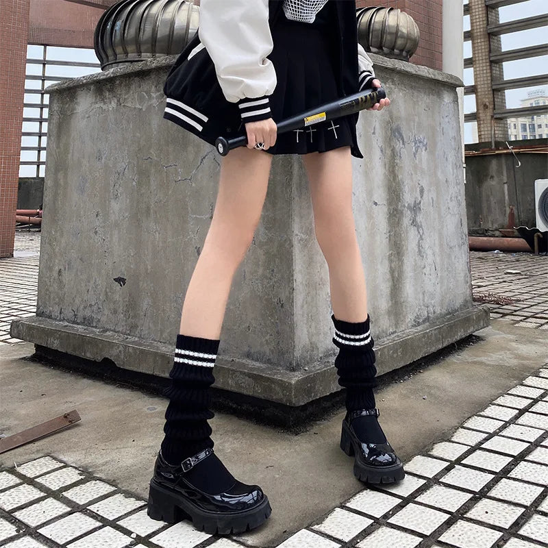 Lbsfy Lolita Long Socks Stockings Women JK Sweet Girls Kawaii Knee High Socks Bandage  Thigh High Socks Stockings Leg Warm Socks