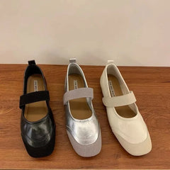 LBSFY -New Style Fashion Retro Women Spring Round Flat Shoes Comfor Anti Slip Mary Janes Shoes Soft Sole Versatile Women's Casual Shoes