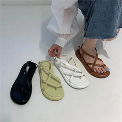 LBSFY  -  Platform Sandals Women Summer Open Toe Non-slip Soft Sandals Female Casual Cross Roman Flip Flops Beach Fashion Sexy Flat Shoes