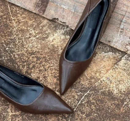 LBSFY -Spring Design Leopard Print Woman Pumps Pointed Toe Thin Low Heels Elegant Party Female High Heel Pumps Zapatos De Mujer