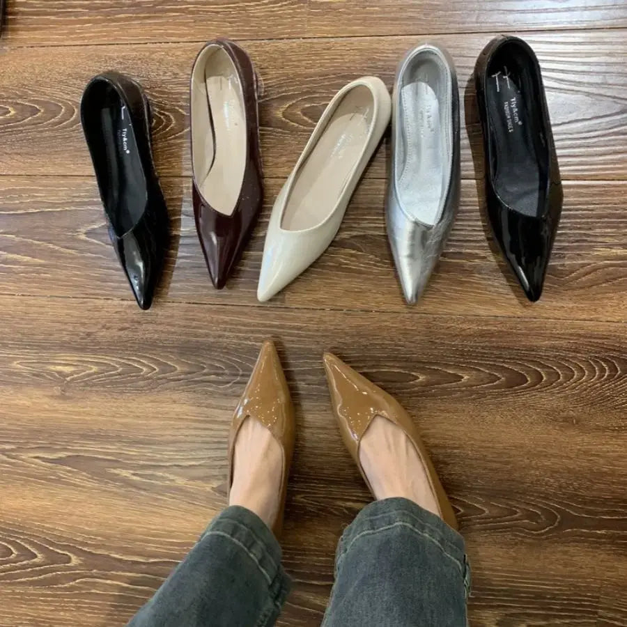 LBSFY -Spring Pointed Toe Women Flats Women Fashion Shallow Slip On Shoes Ladies Elgant Paryt Dress Shoes Sandals Mujer