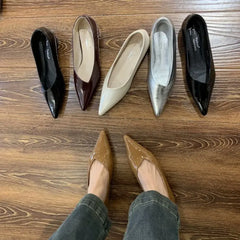 LBSFY -Spring Pointed Toe Women Flats Women Fashion Shallow Slip On Shoes Ladies Elgant Paryt Dress Shoes Sandals Mujer