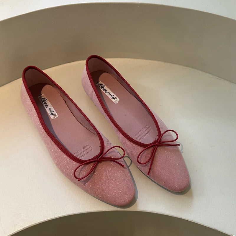 LBSFY  -  Spring New Brand Women Flat Shoes Fashion Round Toe Shallow Slip On  Ballerinas Shoes Soft Flat Heel Dress Ballet Shoe