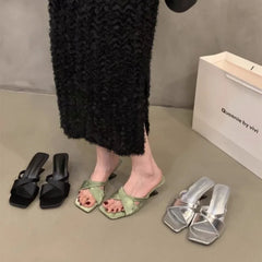 LBSFY -New Summer Slope Heel Women Slippers Shoes Fashion Open Toe Shoes Design Style Banquet Party Sandals Shoes