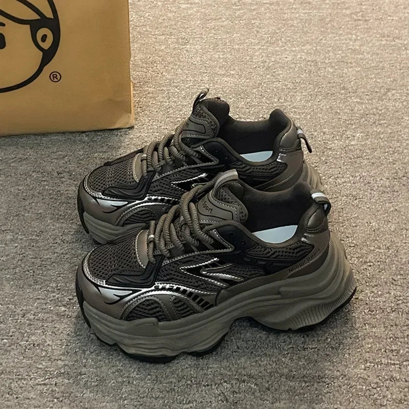 LBSFY -Women Platform Sneakers 2025 Autumn New Fashion Casual Lace Up Sports Shoes Woman Non Slip Walking Shoes Ladies Vulcanize Shoes