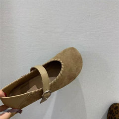 LBSFY -New Style Autumn Women Flats Round Toe Shallow Slip on Ladies Casual Ballet Shoes Soft Leather Eelgant Dress Shoes Zapatos Mujer