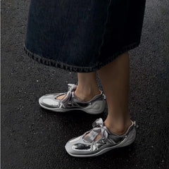 LBSFY  -  Ballet Flat German Training Shoes 2024 New Luxury Women's Shoes Butterfly Strap Mary Jane Shoes Ballet Sneakers
