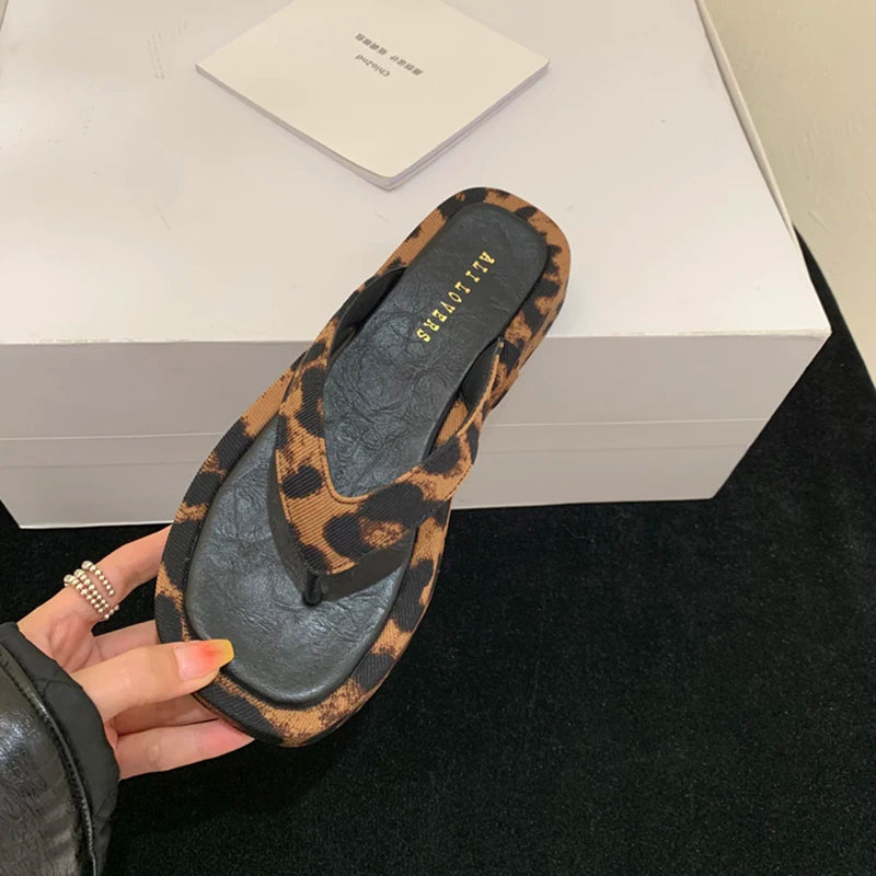 LBSFY  Summer Women Casual Clip Toe Slippers Comfort Platform Flats Beach Vacation Slides Flip Flops Shoes Zapatos De Mujer