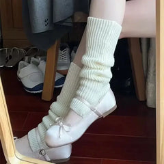 Lbsfy Japanese Leg Warmers Lolita Stepping Sock Cover Y2K Girl Socks Knitted Foot Cover Women Socks Gothic Cuffs Ankle Warmer
