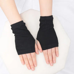 Lbsfy Anime Women Short Fingerless Gloves Cosplay Mitten Unisex Oversleeve Arm Warmer Men's Fashion Warm Cuff Gloves Cosplay Accessory