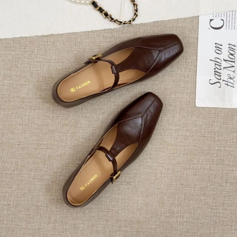 LBSFY -New Autumn Women's Flats Ballet Shoes Brand Designer Women Casual Loafers Fashion Mary Janes Shoes Round Toe Ballerina Female