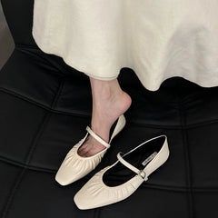 LBSFY  -  2024 Luxury Designer Women Mary Jane Shoes Fashion Elegant Shallow Soft Sole Shoes Ladies Outdoor Dress Flats Summer Shoes