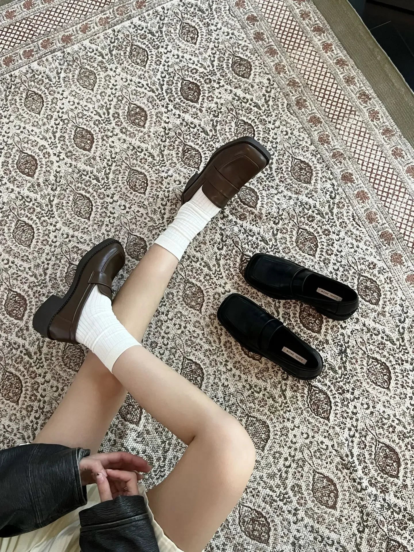 LBSFY  -  Size 34-40 Women PU Autumn Real Leather Loafers Casual Spring 2025 Flats Shoes Low Heels Vintage Office Lady Daily Dress