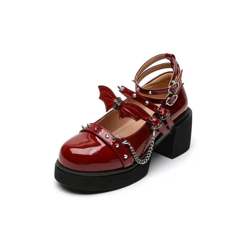 LBSFY  -  Goth Lolita Women's Shoes Gothic Student Japanese Girl JK Uniform Shoe Buckle New Loli Shoes