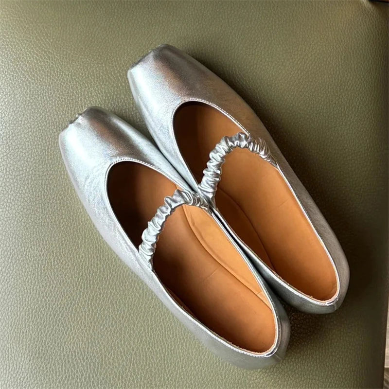 LBSFY -Spring Fashion Round Toe Mary Jane Women's Flat Shoes Concise Ladies Street Style Elegant Casual Mules Shoes