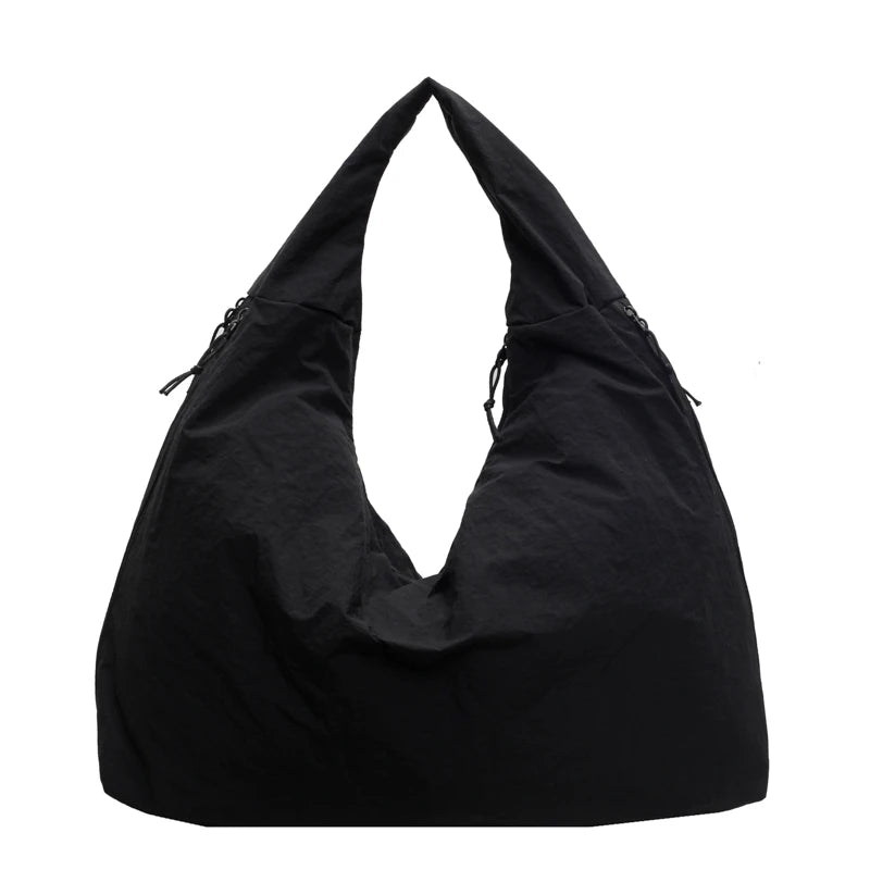 LBSFY -Japanese Fashion Casual Nylon Tote Bag Women 2025 New Style Trend All-match Large Capacity Underarm Bag Commuter Shoulder Bag