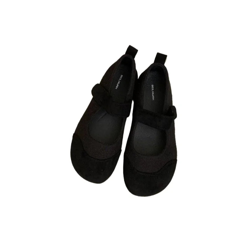 LBSFY -New Style Fashion Women's Winter Ballet Flats Slip On Shoes Soft Female Shallow Footwear Round Toe Ladies Mary Janes Flats Shoes