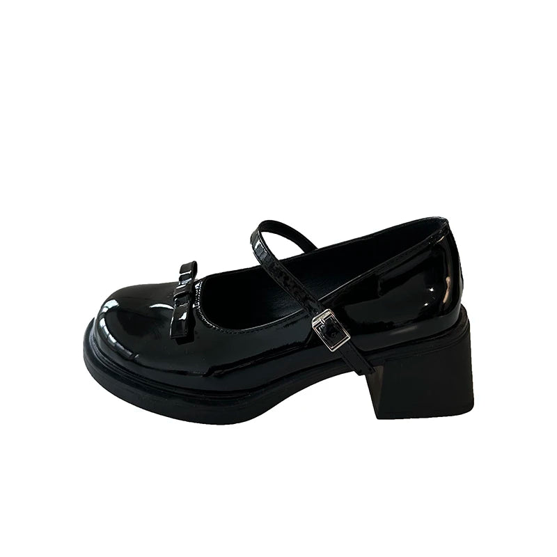 LBSFY -Women Loafers Retro Brown Mary Jane Shoes Women Pu Leather Thick Heels Lolita Shoes Woman Uniform Pumps Ankle Buckle Shoes