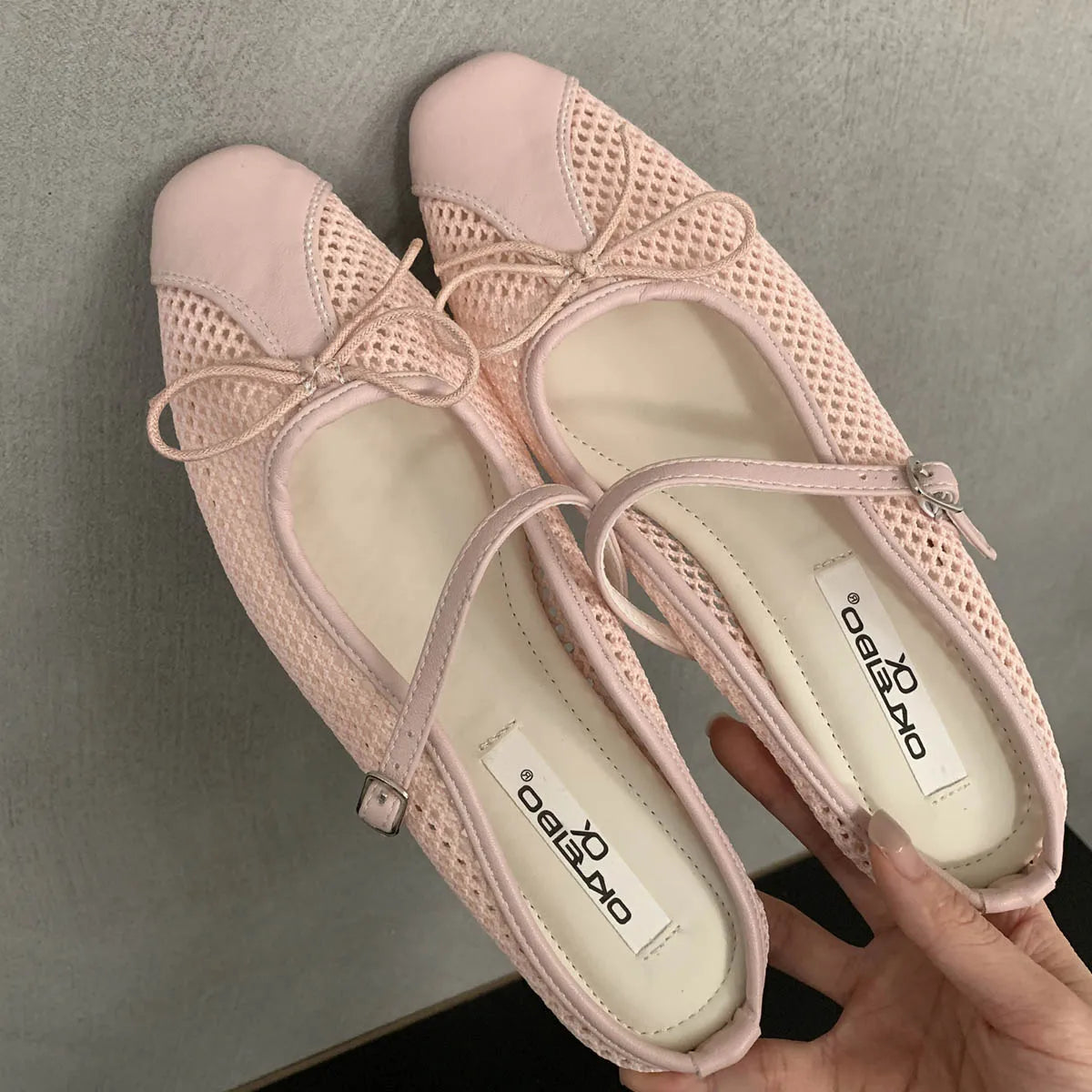 LBSFY -Summer Fashion Concise Round Head  Women Slippers Low Heels Bow Casual Hollowed Out Pumps Party Slide Mules shoes