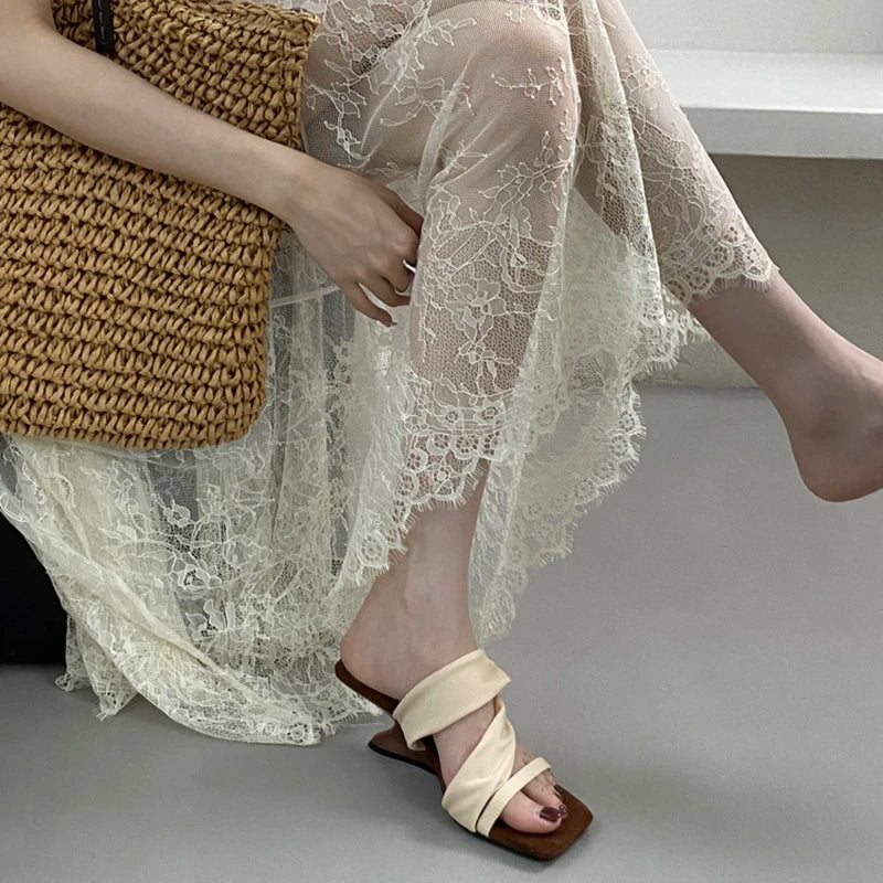 LBSFY  -Summer Designer Wedges Heel Slippers Women Open Toe Casual Party Dress Sandals Shoes Zapatos De Mujer