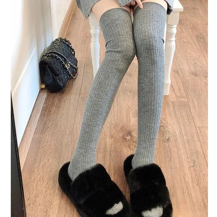 Lbsfy Women's Wool Cashmere Thermal Long Sock Homewear Sleeping Thicken Warm Crew Socks for Women Socks Autumn Winter Calcetines Mujer