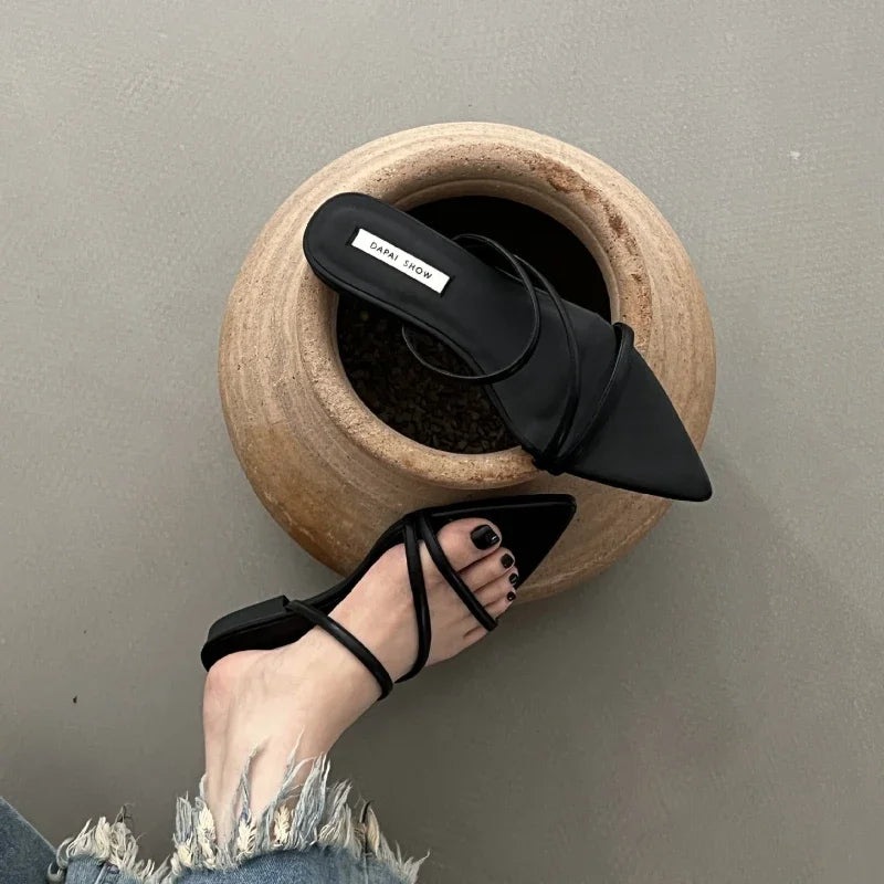 LBSFY  -  2024 Summer New Fashion Sexy One Strap Open Toe Sandals Slippers Flat Shoes Beach Sandals Designer Sandals