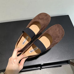 LBSFY -New Women Flats Soft Mary Jane Shoes Soft Casual Outdoor Dress Flat Ballet Shoes Round Toe Shallow Slip On Flats Mujer
