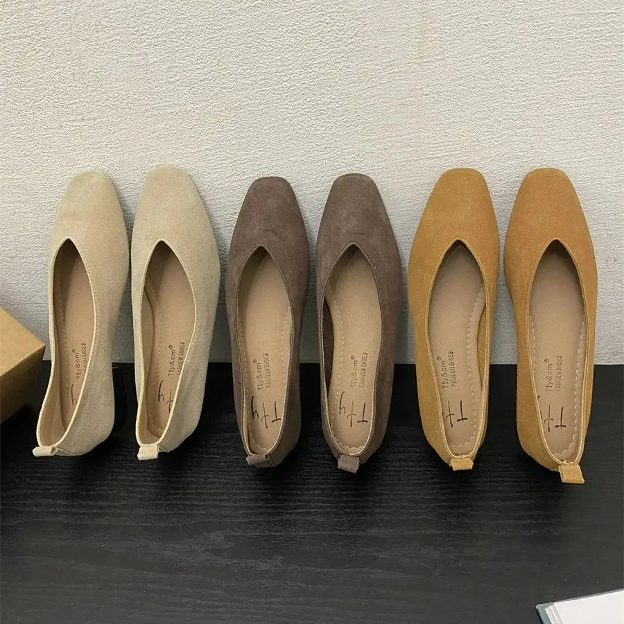LBSFY -Women Flats New Ballerinas Soft Leather Moccasins Slip On Retro Grandma Shoes Ladies mules Slippers Mujer