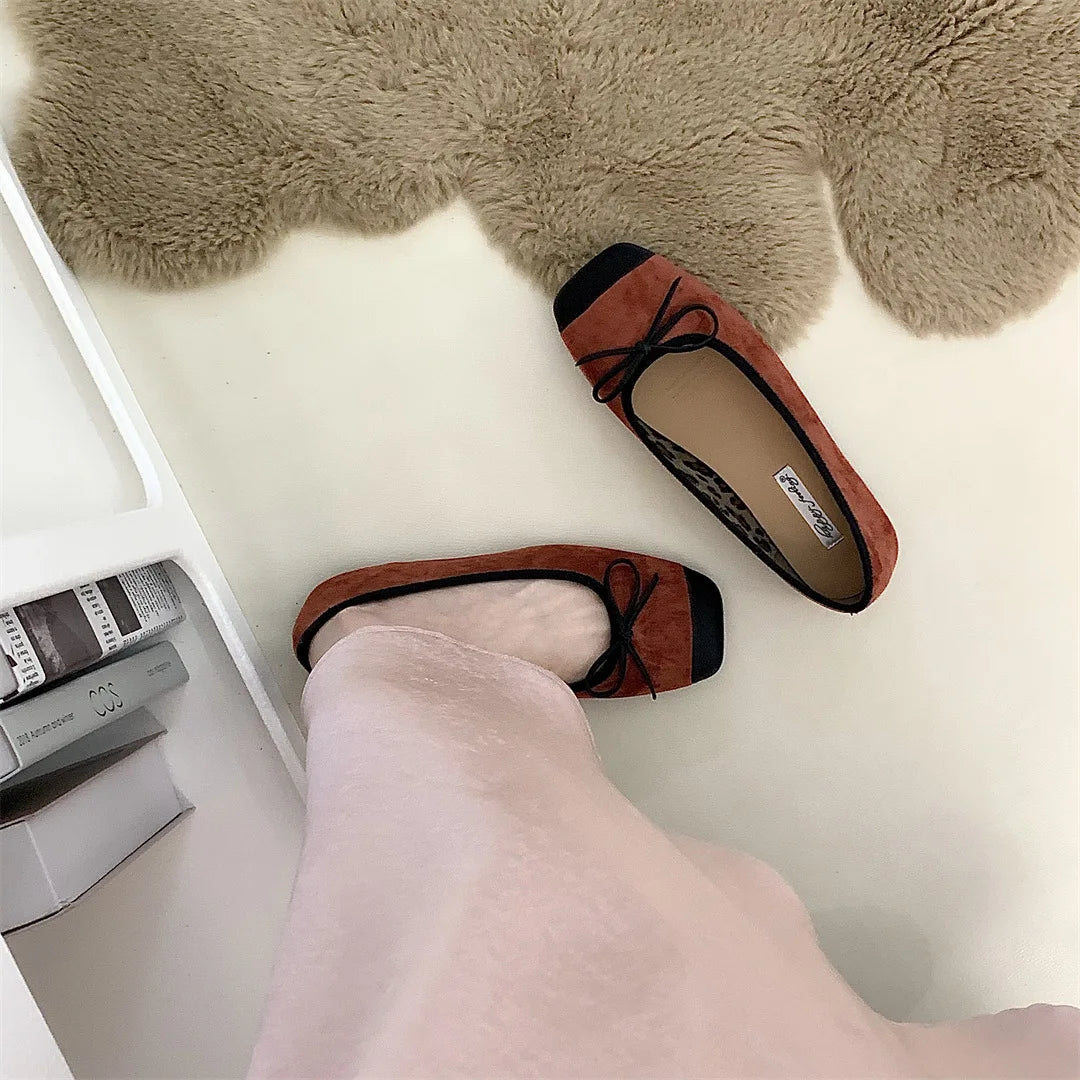 LBSFY -New Women Flat Shoes Fashion Round Toe Ladies Elegant Ballerinas Shoes Casual Slip On Mary Jane Shoes Mujer