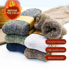 Lbsfy Winter Merino Wool Socks for Men Super Thick Warm High Quality Harajuku Retro Snow Casual Antifreeze Cashmere Socks Men 3 Pair