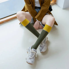 Lbsfy Women Long Socks Stockings Solid Color Japanese Fashion Knee Socks Stockings JK Lolita Girls Knee High Socks Stockings Women