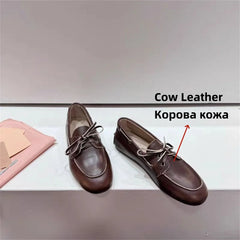 LBSFY  -  Ins Genuine Leather Flats Shoes Women Loafers Trend Vintage Suede Loafers Women's Casual British Style Flat Single Shoes