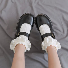 Lbsfy Socks Women Female Cute Kawaii Japanese Spring Summer Cute Kawaii Sweet Style Lolita Thin White black Lace Sock Girls Gift Sox