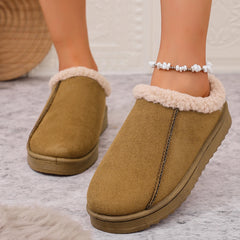 LBSFY -Fashion Women Fluffy Slippers for Autumn and Winter Indoor EVA Thick Sole Anti-Slip and Warm Unisex Slippers Winter Snow Boots